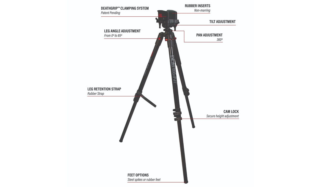 BOG Deathgrip Precision Tripod - Aluminium