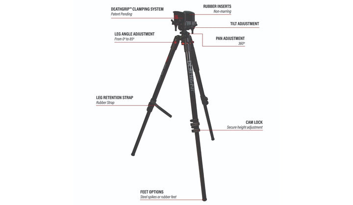 BOG Deathgrip Precision Tripod - Aluminium