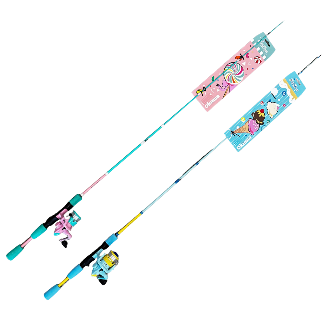 Okuma Reel Sweet 4ft 6" 2 Piece Kids Rod (with Reel & Line)