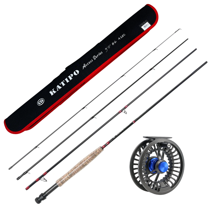 Okuma Katipo Fly Rod 9ft6w (4pc) + Integrity 6/7 Reel - with Tippet and Backing