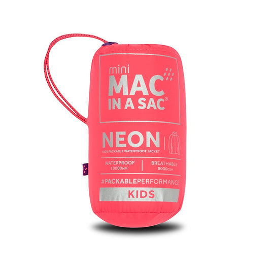 MAC IN A SAC Kids NEON Mini Packable Waterproof Jacket *CLEARANCE*
