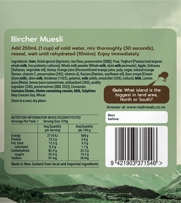 Real Meals B/FAST Bircher Muesli